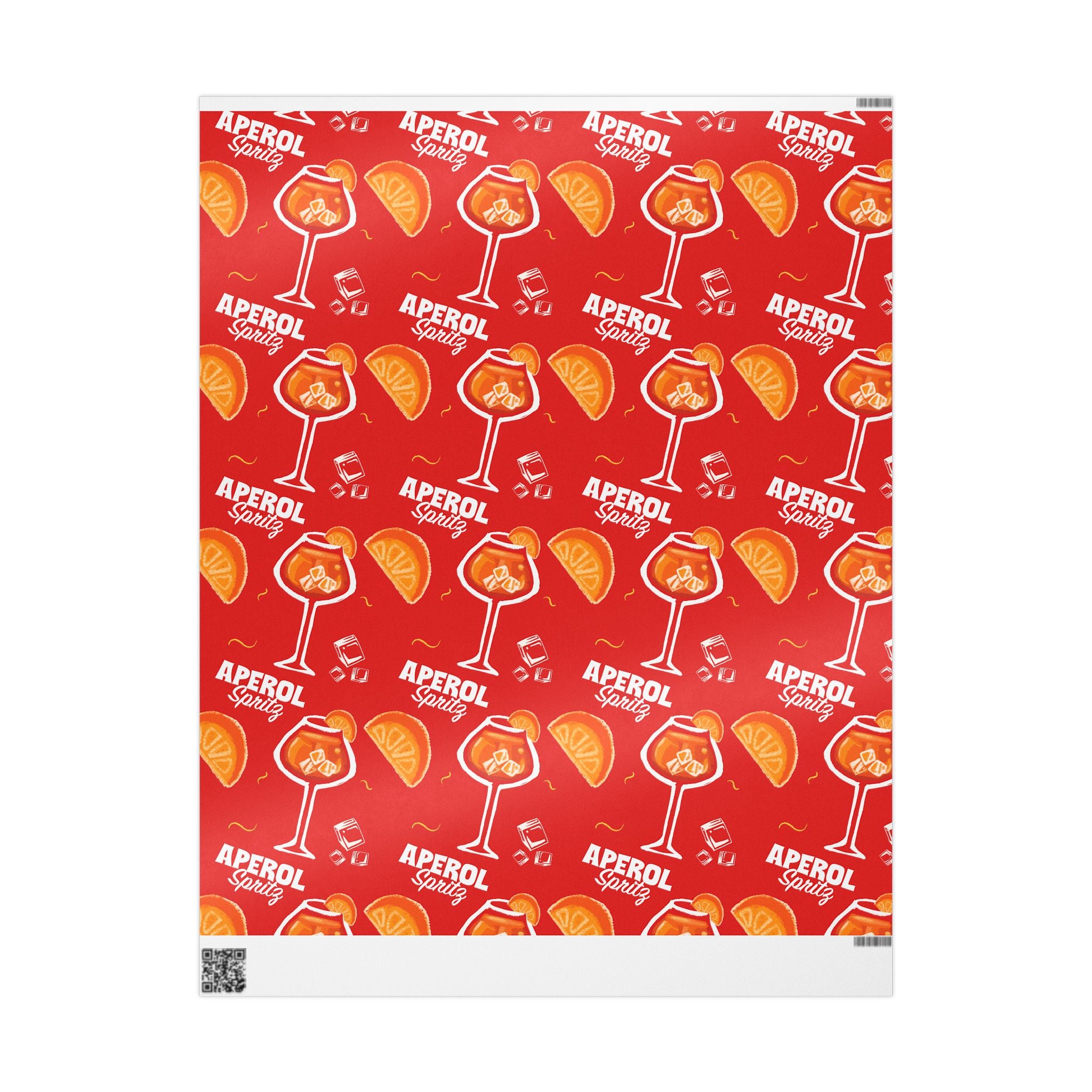 Aperol Spritz Peel Wrapping Paper Roll — Aperol Red Collection Inspired Design