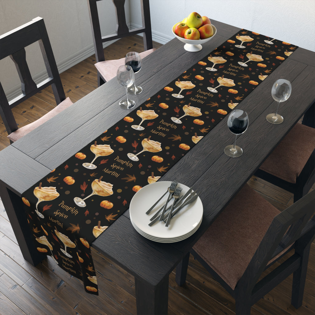 Pumpkin Spice Martini Table Runner — Black Pumpkin Collection Inspired Design