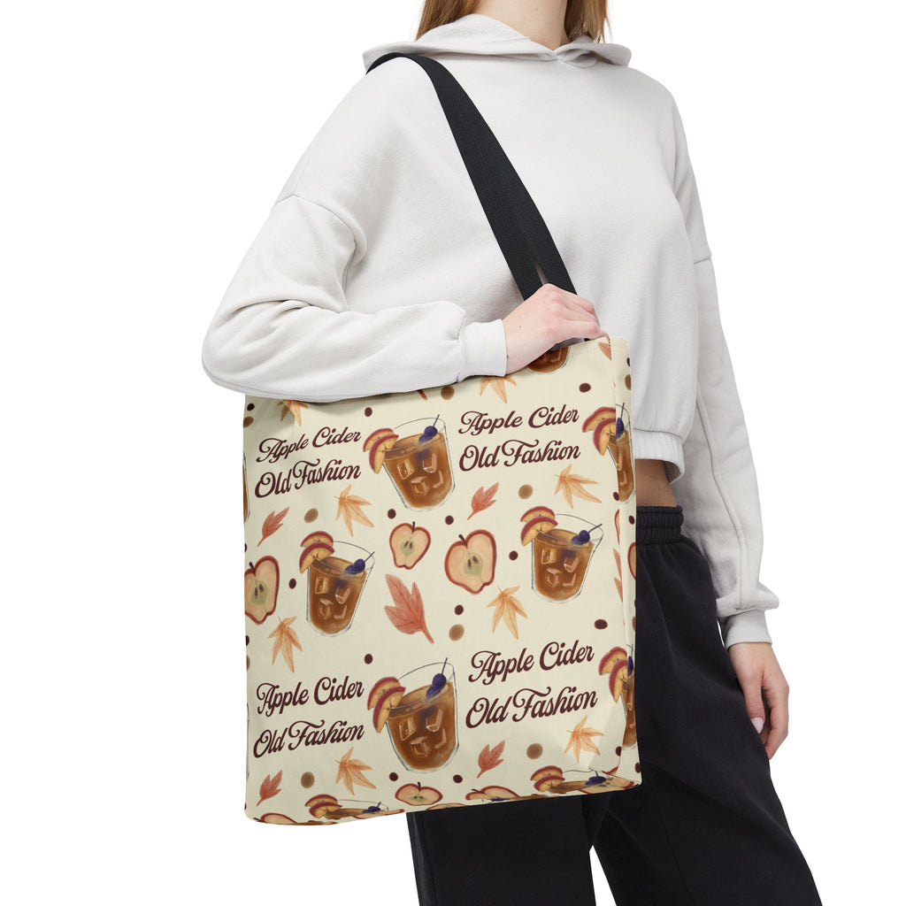 Apple Cider Old Fashioned Tote Bag — Beige Apple Cider Collection Inspired Design