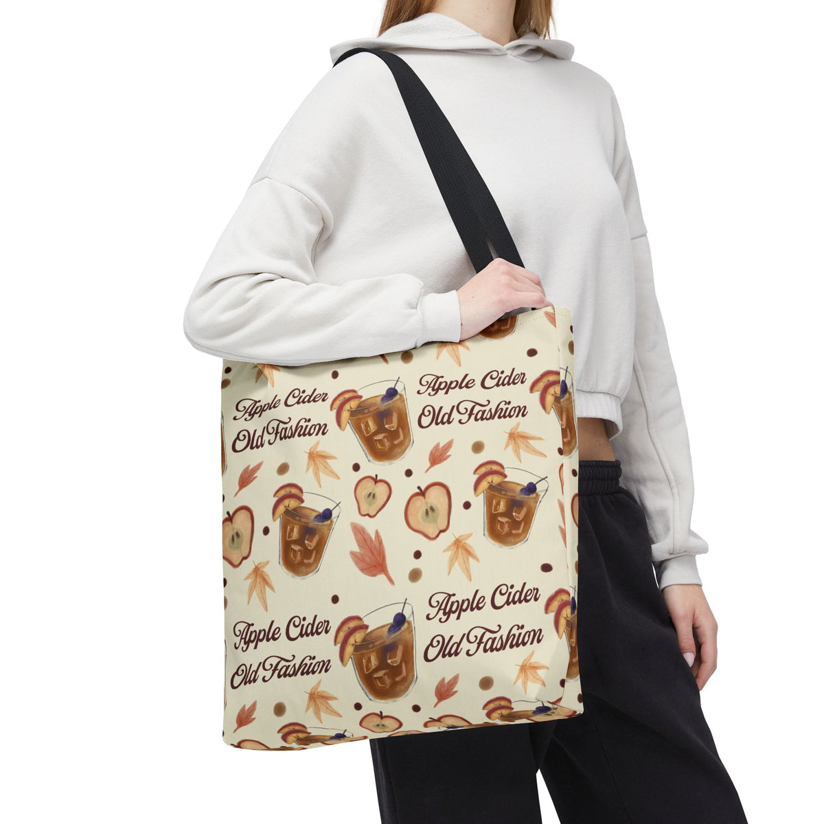 Apple Cider Old Fashioned Tote Bag — Beige Apple Cider Collection Inspired Design