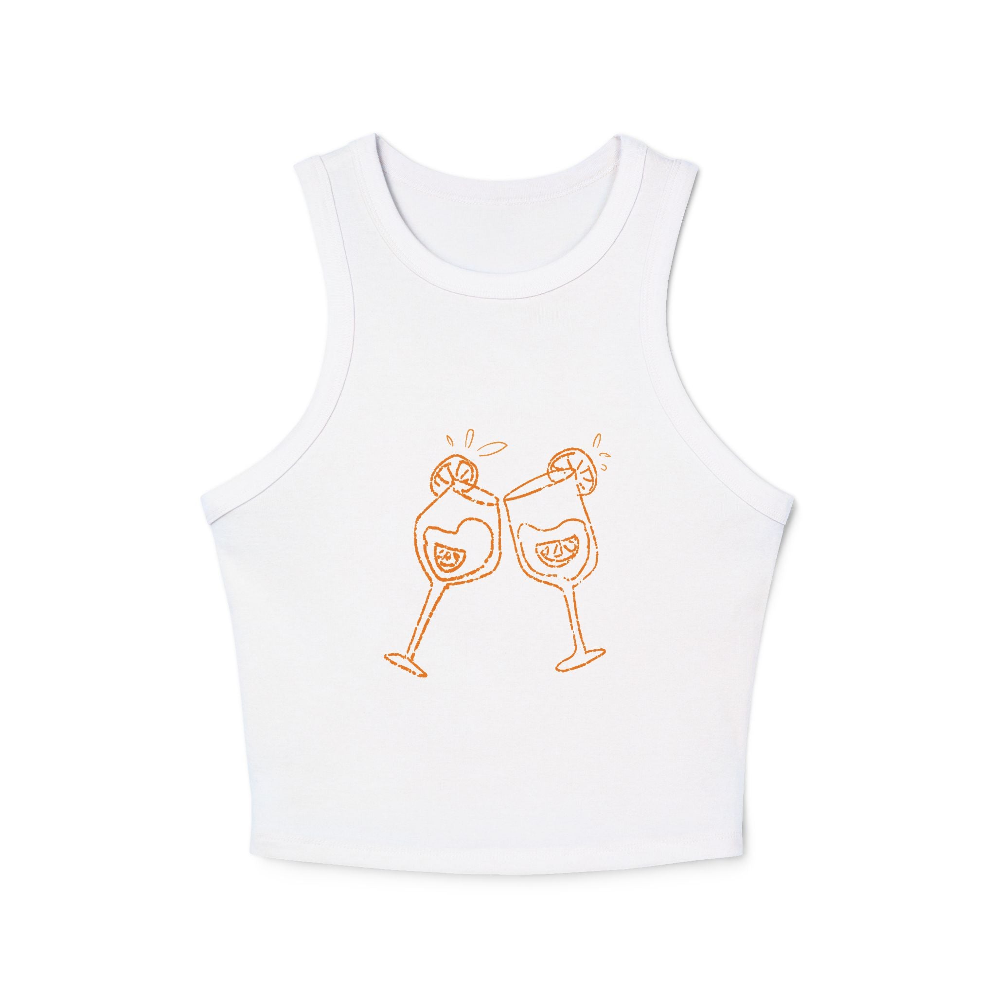 Drinks Cheers Racer Tank Top — Orange Aperol Inspired Design