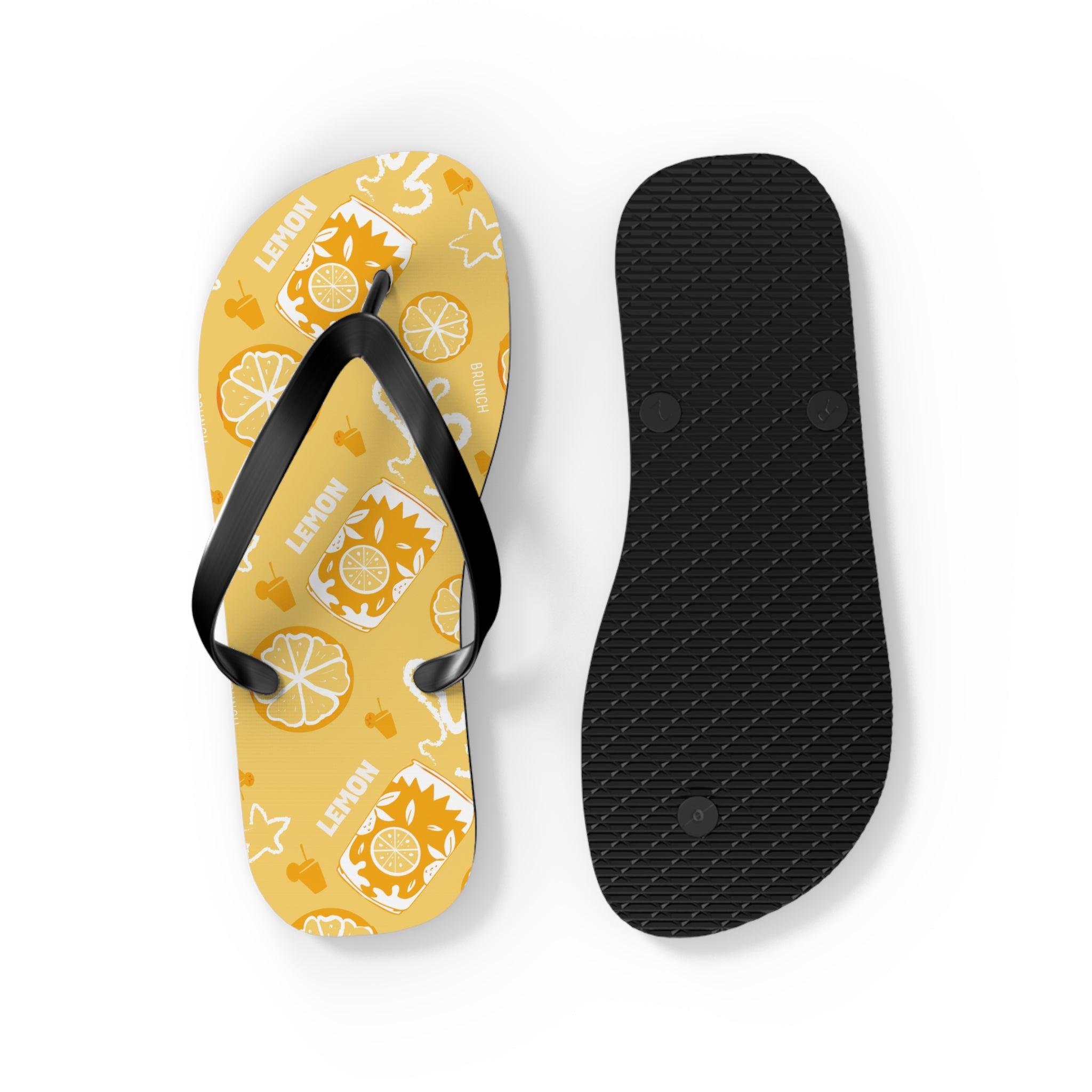 Lemon Fruit Flip Flops – Lemon Brunch Inspired Design
