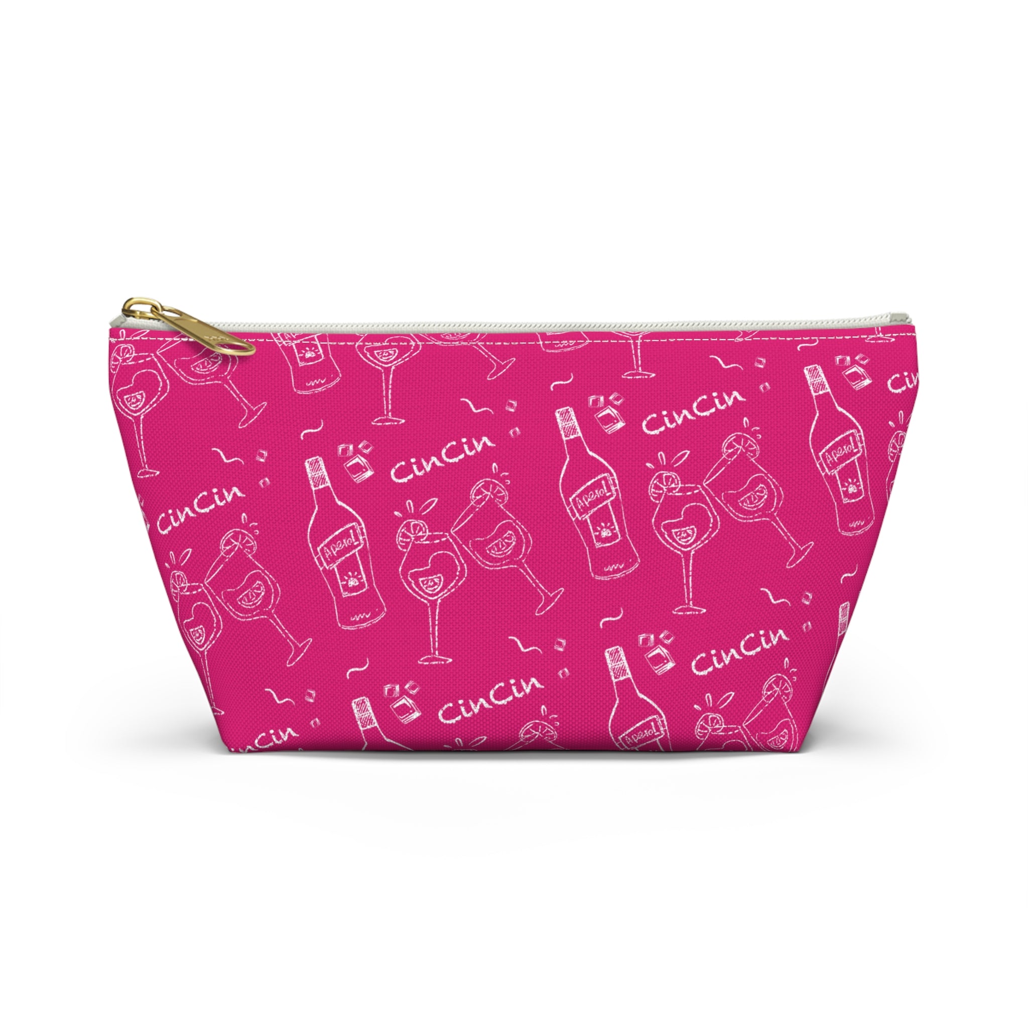 Cin Cin Cocktail Accessory Pouch — Pink Aperol Inspired Design