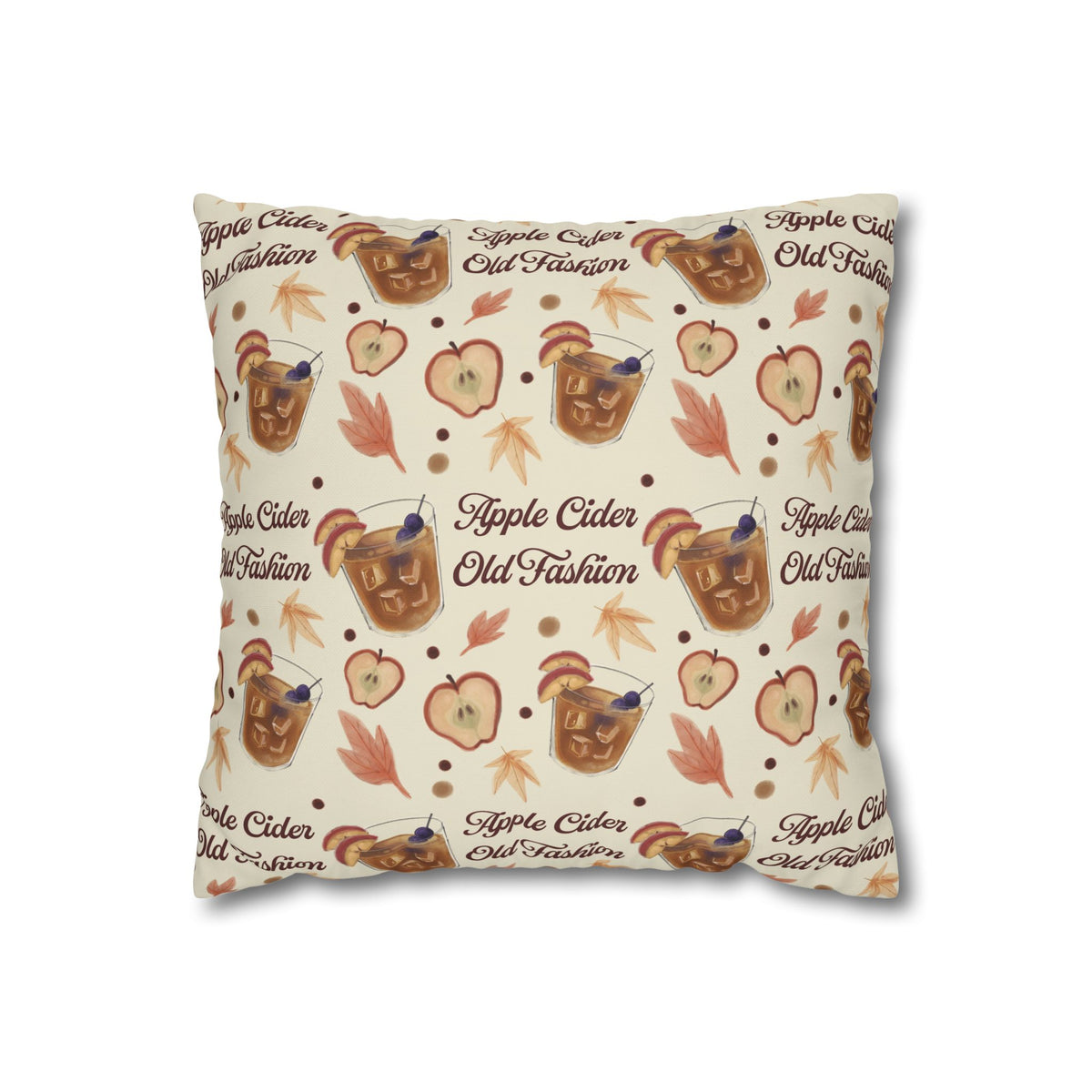 Apple Cider Old Fashion Pillowcase — Beige Apple Cider Collection Inspired Design