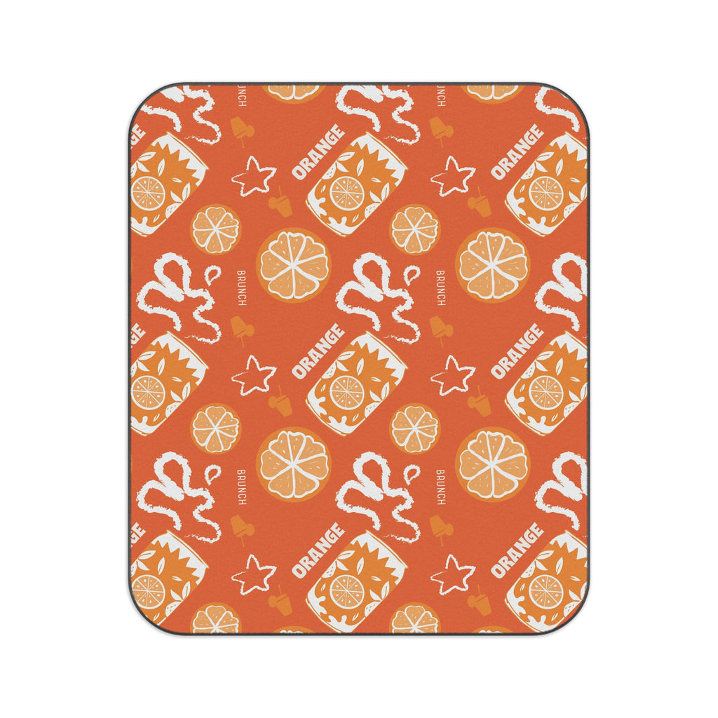 Orange Fruit Pattern Picnic Blanket — Orange Aperol Inspired Design