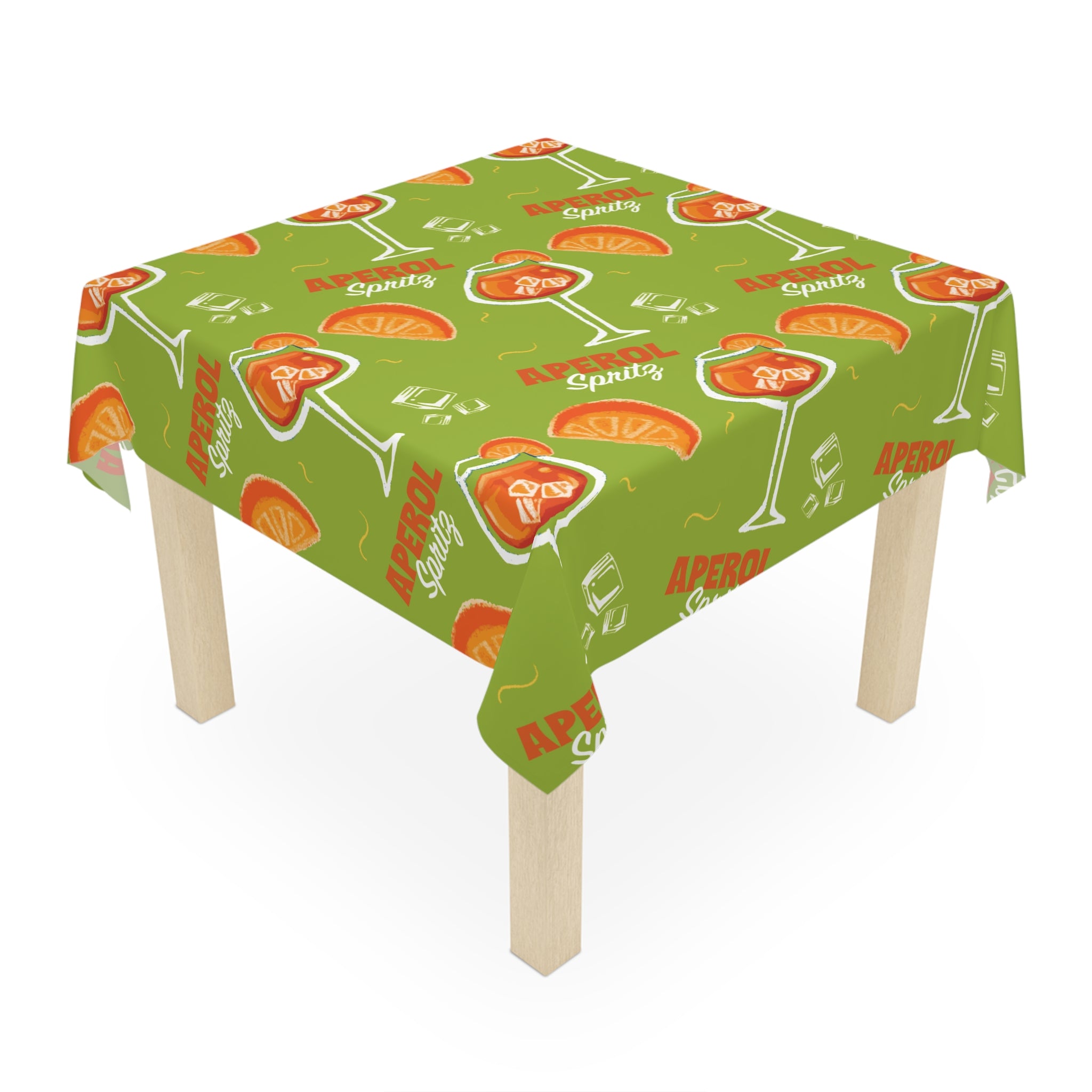 Aperol Spritz Tablecloth — Green Spritz Collection Inspired Design