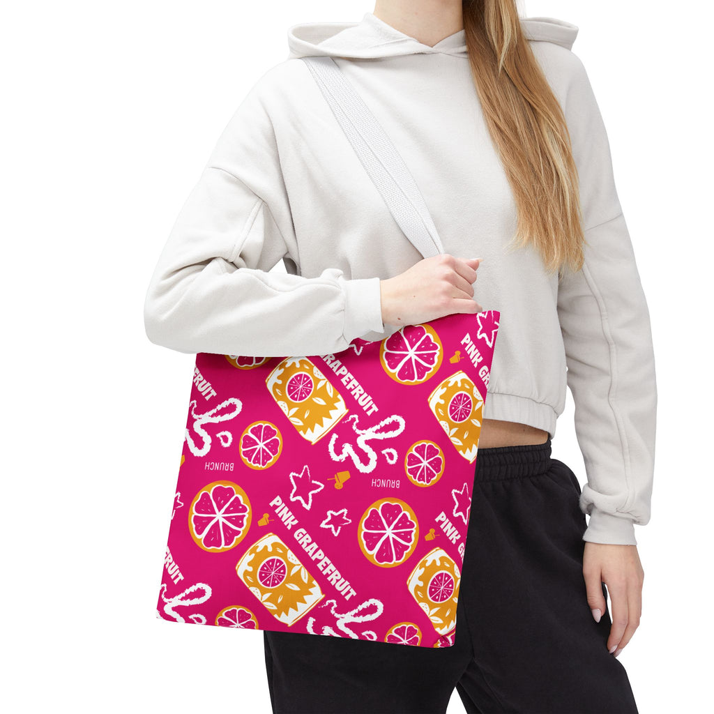 Pink Grapefruit Fruit Brunch Tote Bag — Pink Aperol Inspired Design