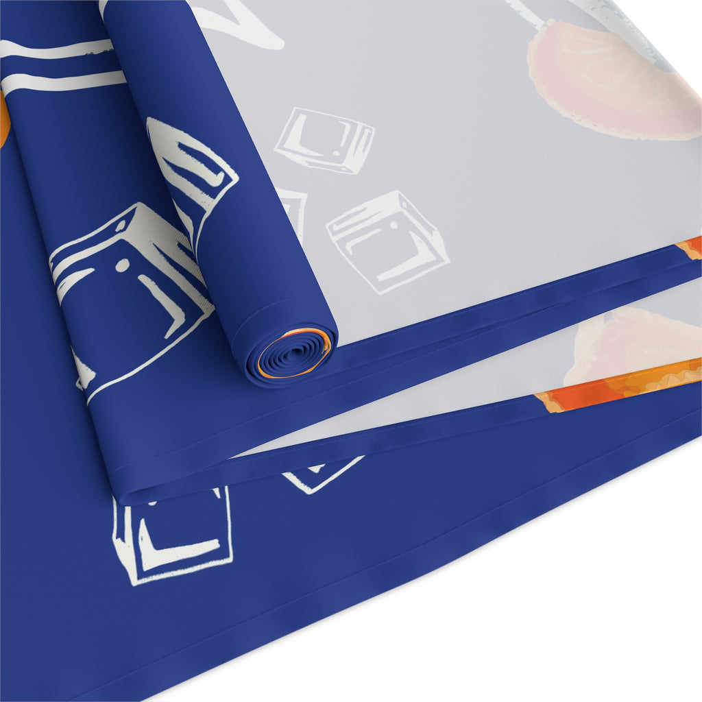 NEW Aperol Spritz Blue Collection Table Runner – Mediterranean Table Decor, Cocktail Kitchen Runner, Summer Dining Table Linen, Housewarming Gift