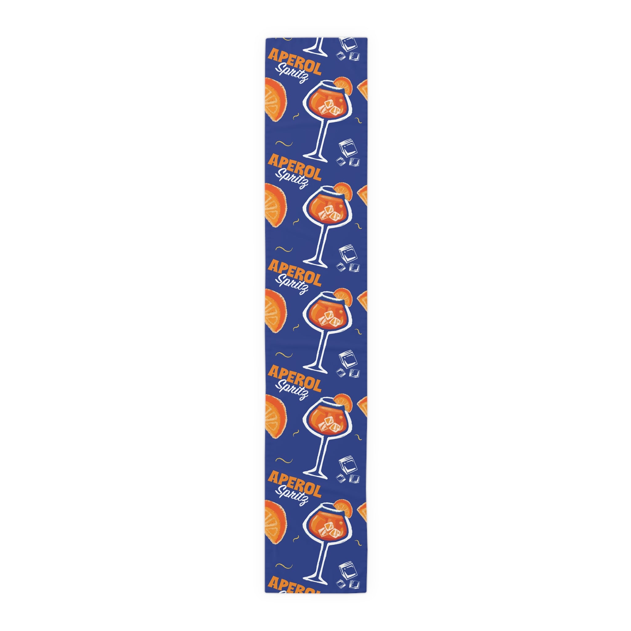 NEW Aperol Spritz Blue Collection Table Runner – Mediterranean Table Decor, Cocktail Kitchen Runner, Summer Dining Table Linen, Housewarming Gift