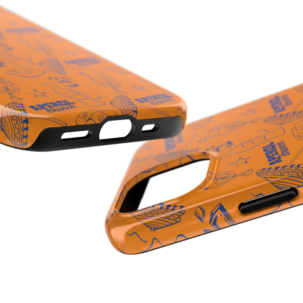Aperol Brunch Collection Tough Phone Case — Orange and Blue Aperol Inspired Design