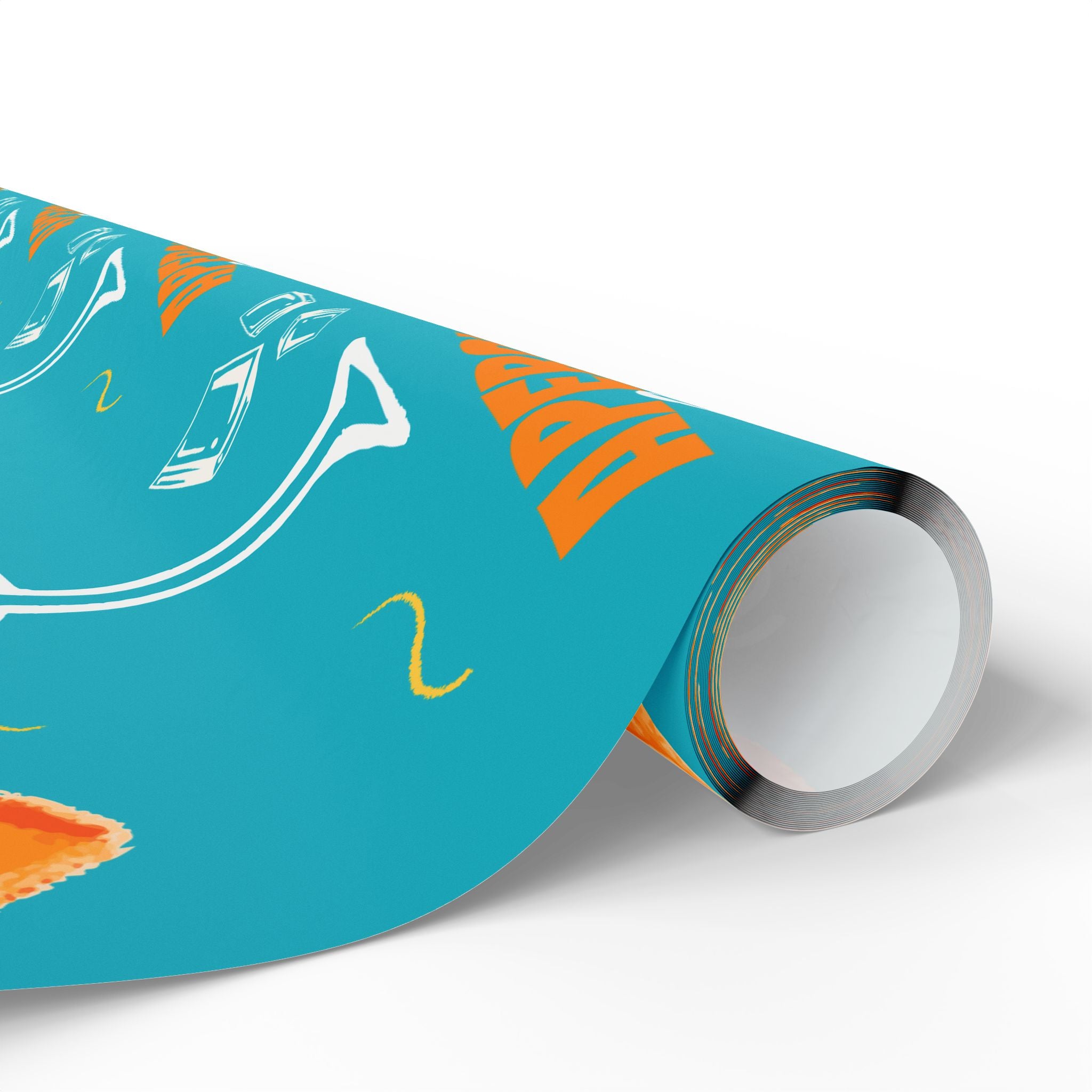 Aperol Spritz Peel Wrapping Paper Roll — Turquoise Spritz Collection Inspired Design
