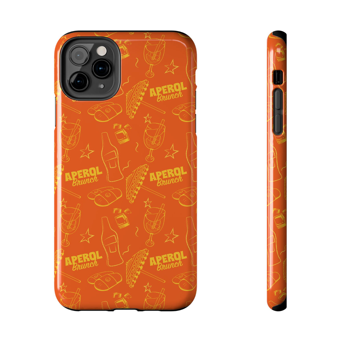 Aperol Brunch Collection Tough Phone Case - Orange and Yellow Brunch Inspired Design