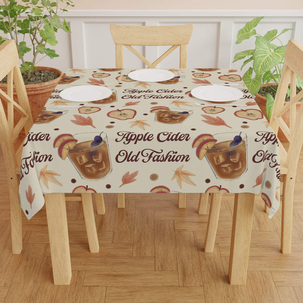 Apple Cider Old Fashioned Tablecloth — Beige Apple Cider Collection Inspired Design