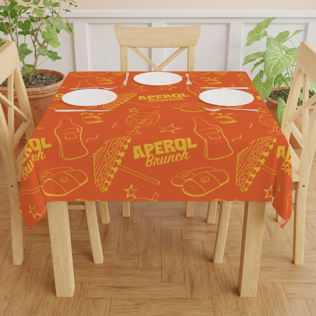 Aperol Brunch Tablecloth - Orange and Yellow Brunch Collection Inspired Design
