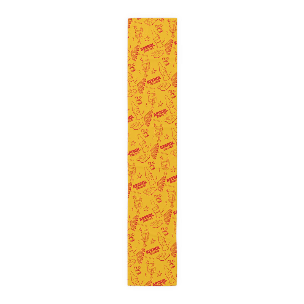 Aperol Brunch Table Runner — Yellow Citrus Summer Decor