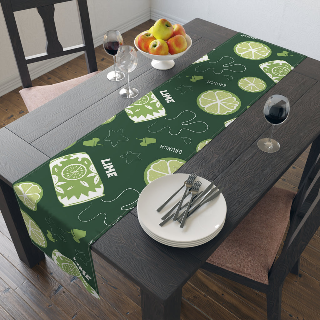 Lime Brunch Table Runner – Citrus Summer Table Decor