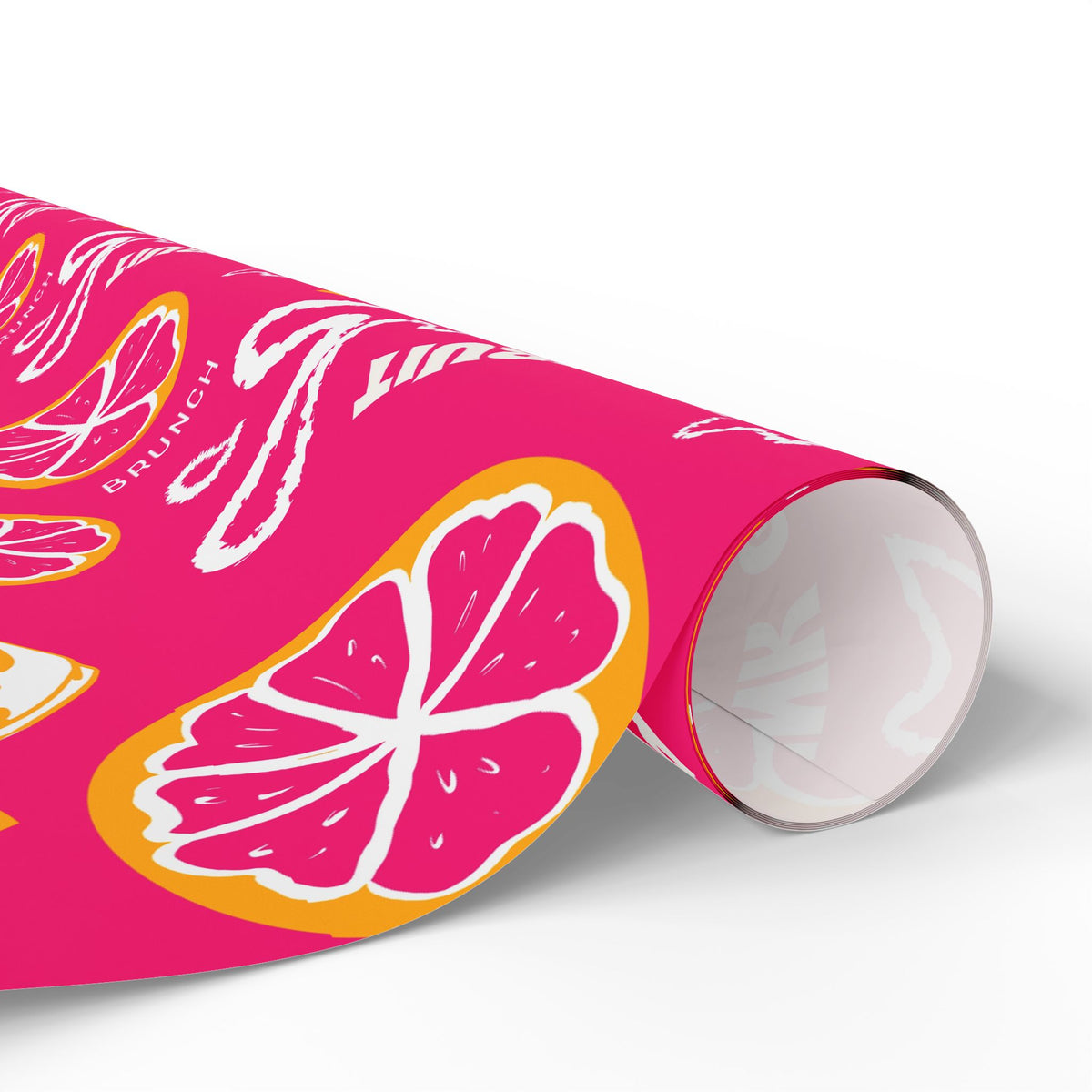 Grapefruit Fruit Brunch Peel Wrapping Paper Roll — Pink Grapefruit Brunch Collection Inspired Design