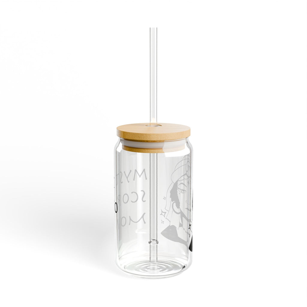 Scorpio Mom Gift – 16oz Zodiac Sipper Glass for Mom | Astrology Glass Cup