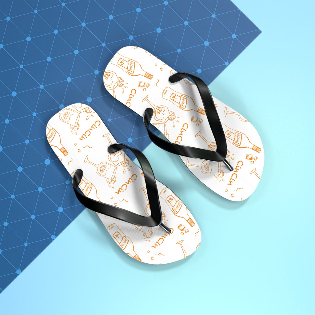 Cin Cin White Flip Flops — White Brunch Collection Inspired Design