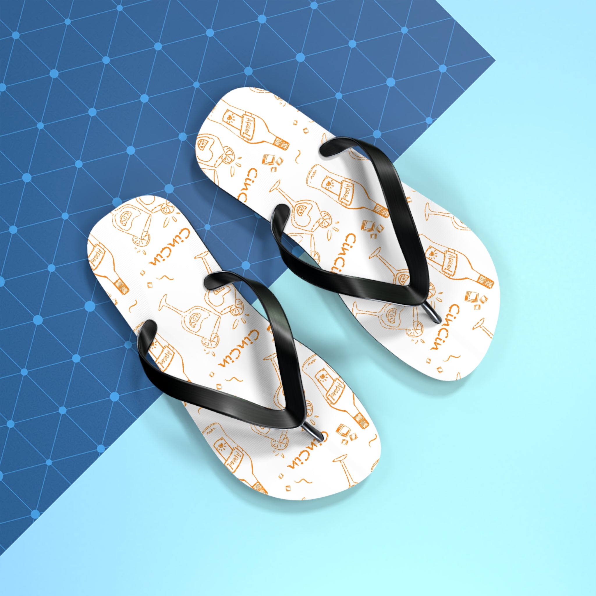 Cin Cin White Flip Flops — White Brunch Collection Inspired Design