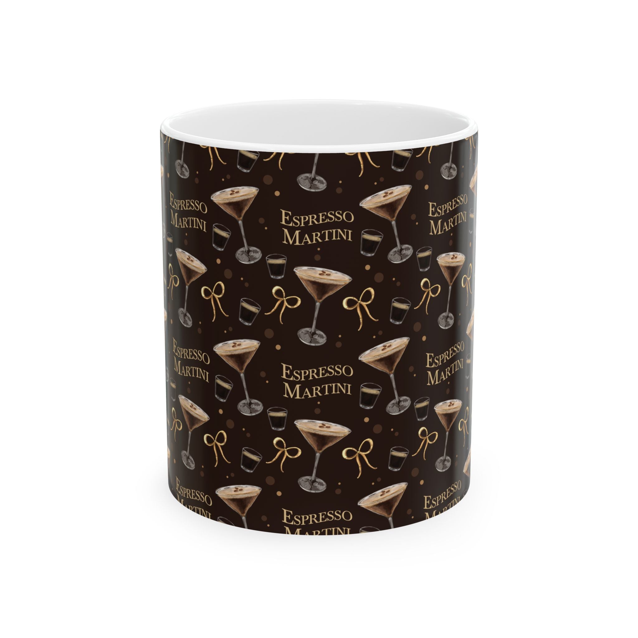 Espresso Martini 11oz Mug — Dark Brown Espresso Collection Inspired Design