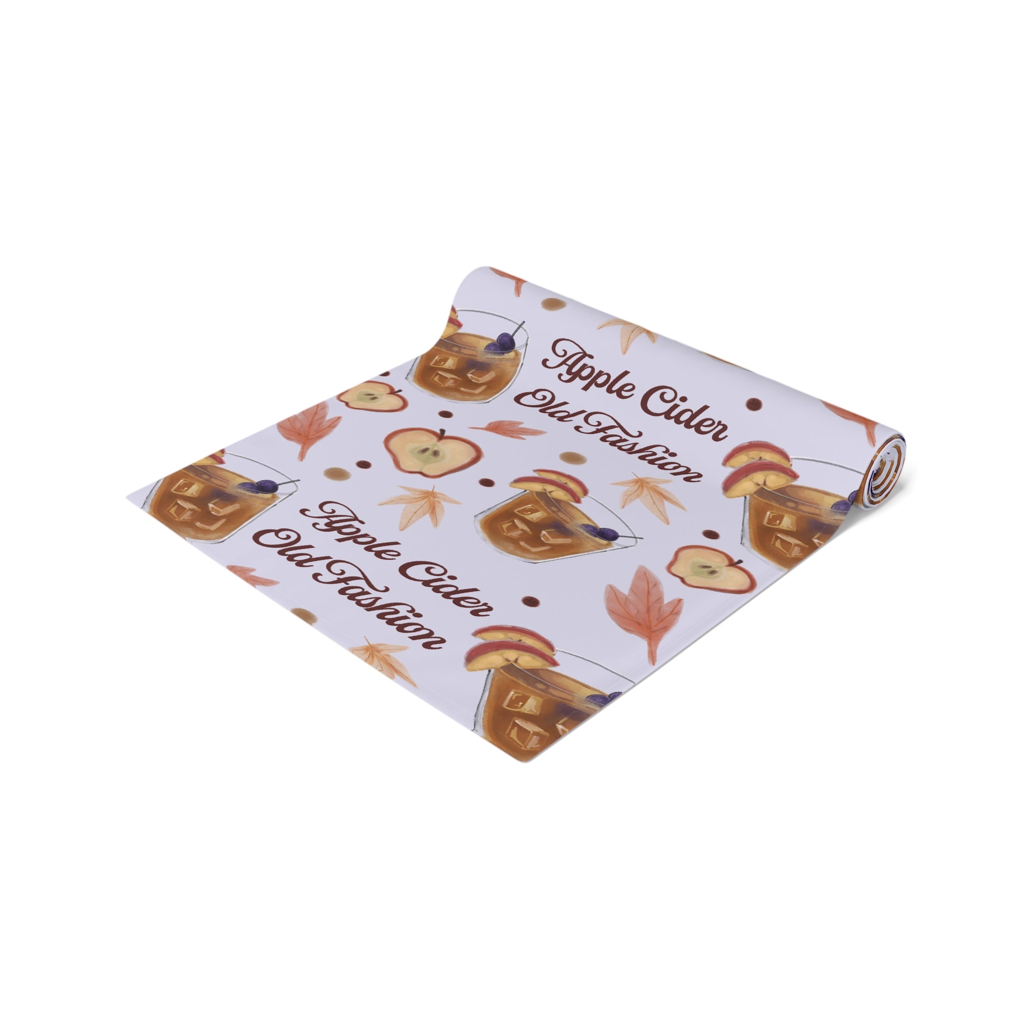 Apple Cider Old Fashioned Table Runner — Light Violet Apple Cider Collection Inspired Design