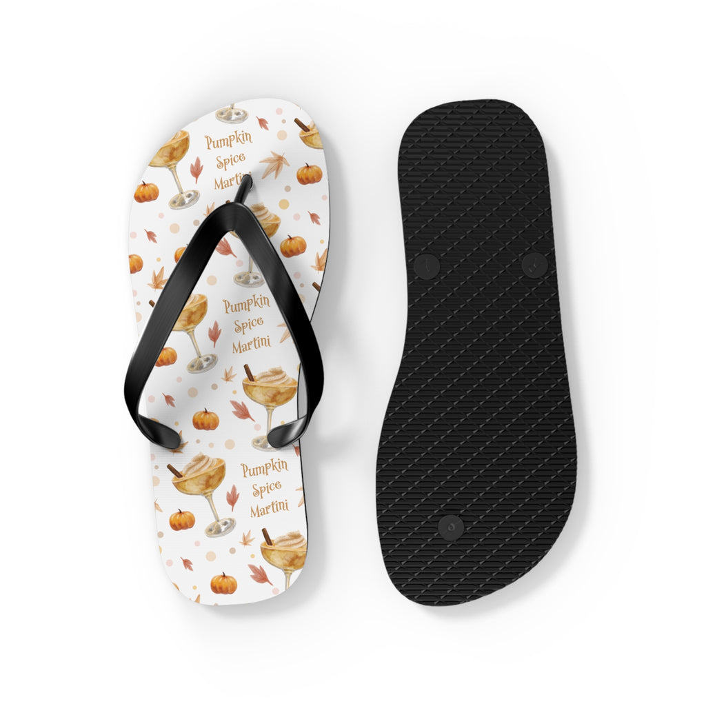 Pumpkin Spice Martini Flip Flops — White Pumpkin Collection Inspired Design