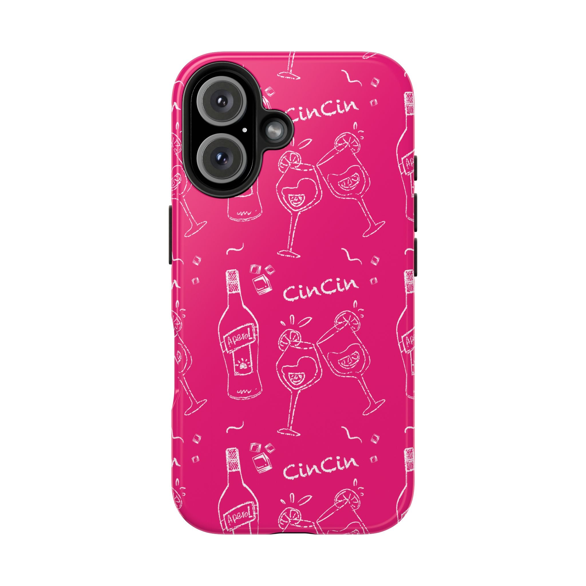 Cin Cin Spritz Tough Phone Case — Magenta Citrus Cocktail Pattern