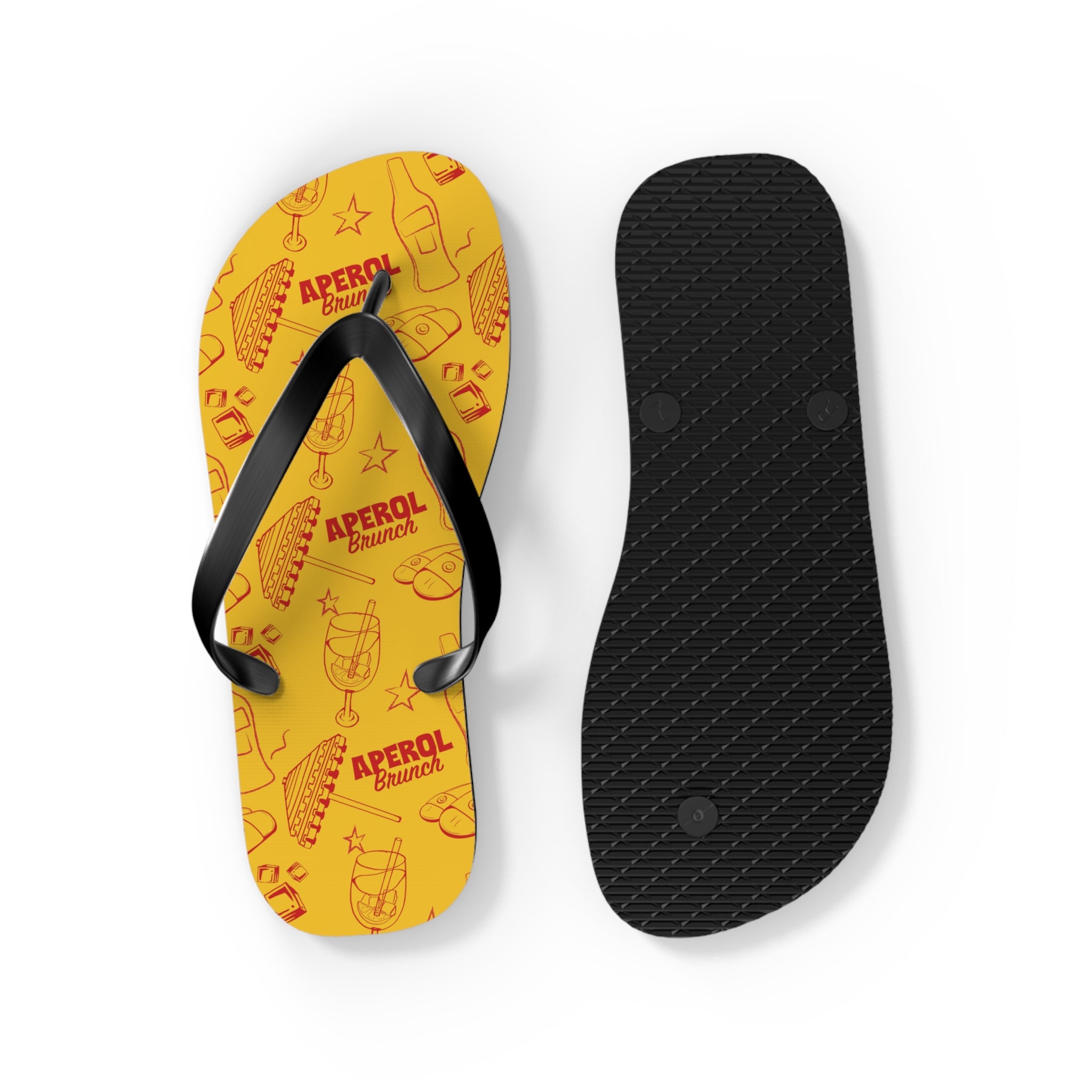 Aperol Brunch Flip Flops – Aperol Yellow Collection Inspired Design