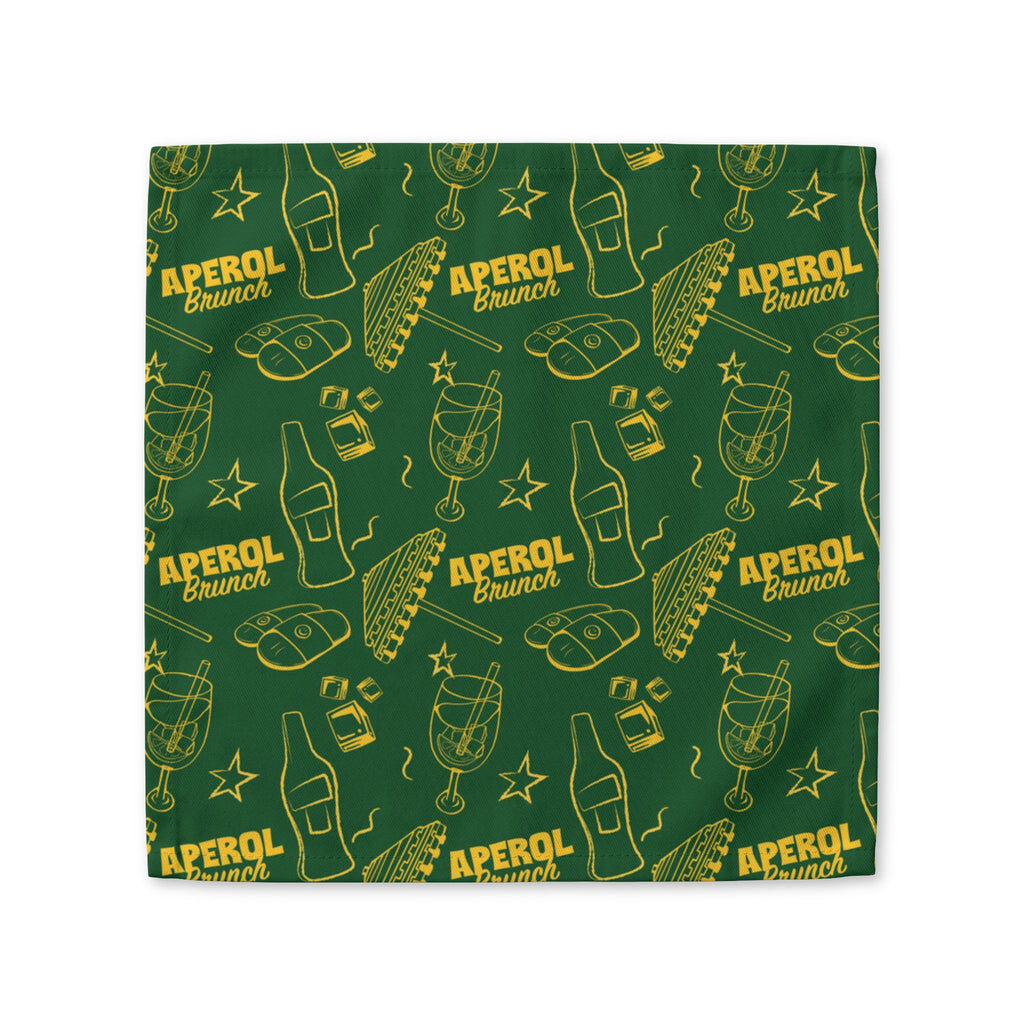 Aperol Brunch Cotton Napkin — Green Summer Table Style