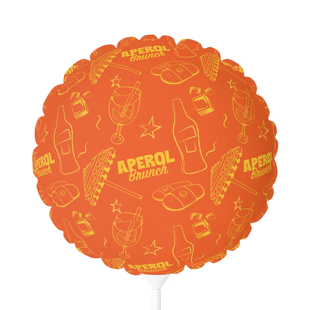 Aperol Brunch 11" Round Balloon — Orange and Yellow Brunch Collection Inspired Design