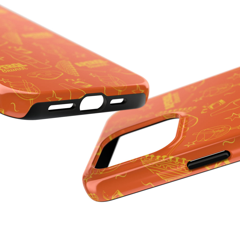 Aperol Brunch Collection Tough Phone Case - Orange and Yellow Brunch Inspired Design