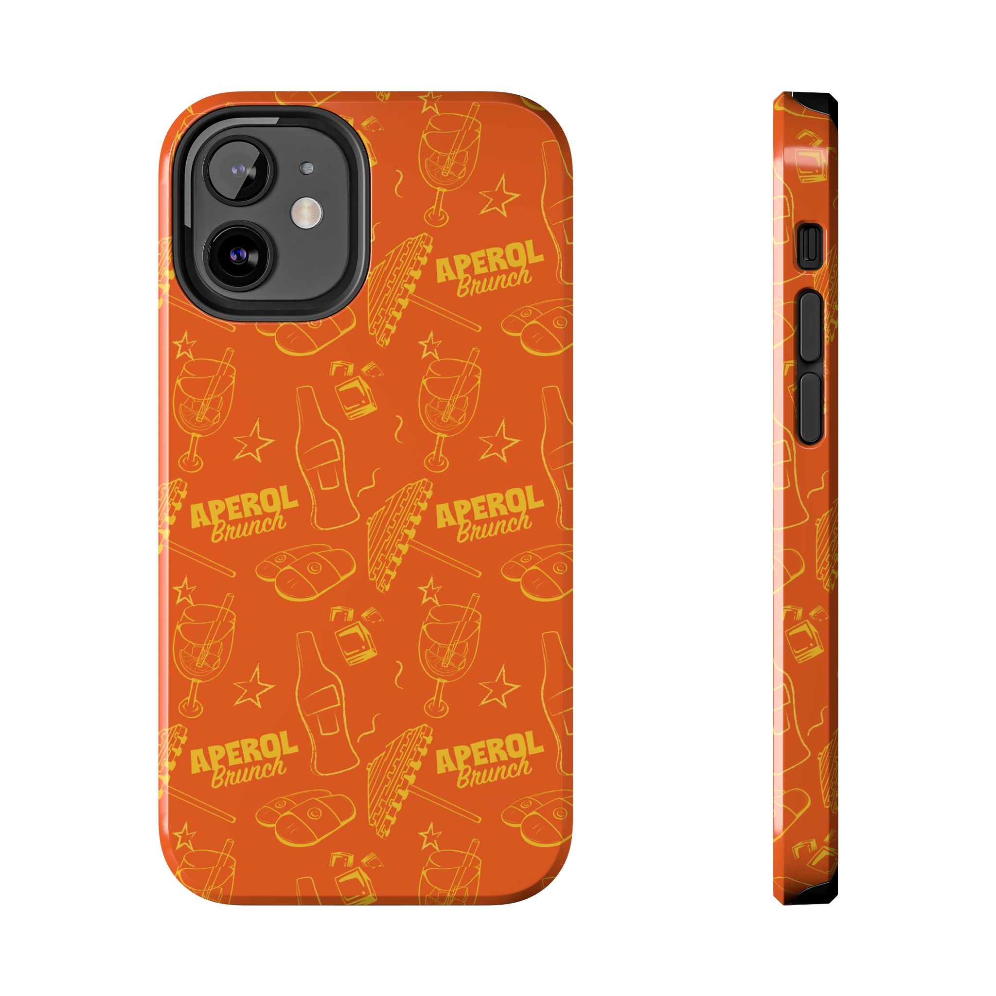 Aperol Brunch Collection Tough Phone Case - Orange and Yellow Brunch Inspired Design