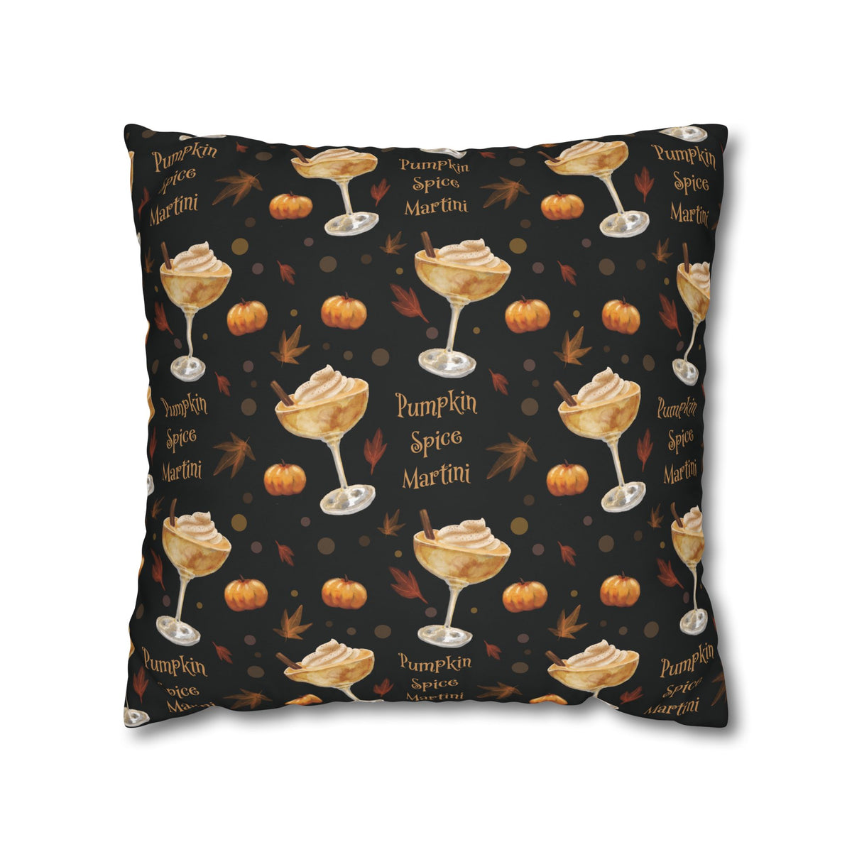 Pumpkin Spice Martini Pillowcase — Black Pumpkin Collection Inspired Design