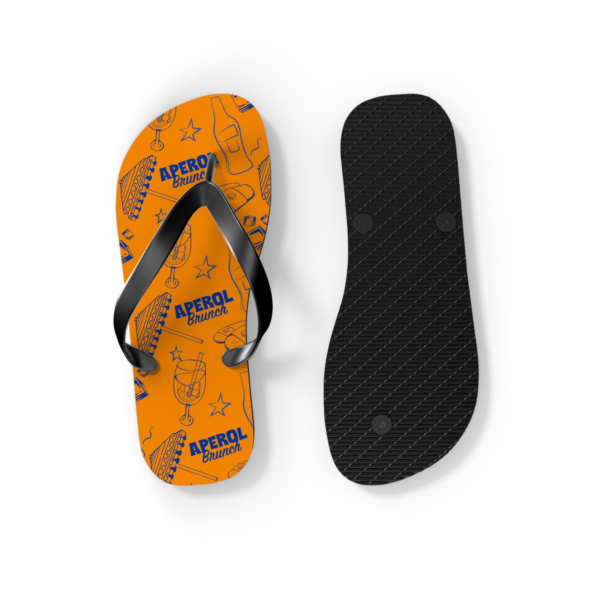 Aperol Spritz Flip Flops — Orange Brunch Collection Inspired Design