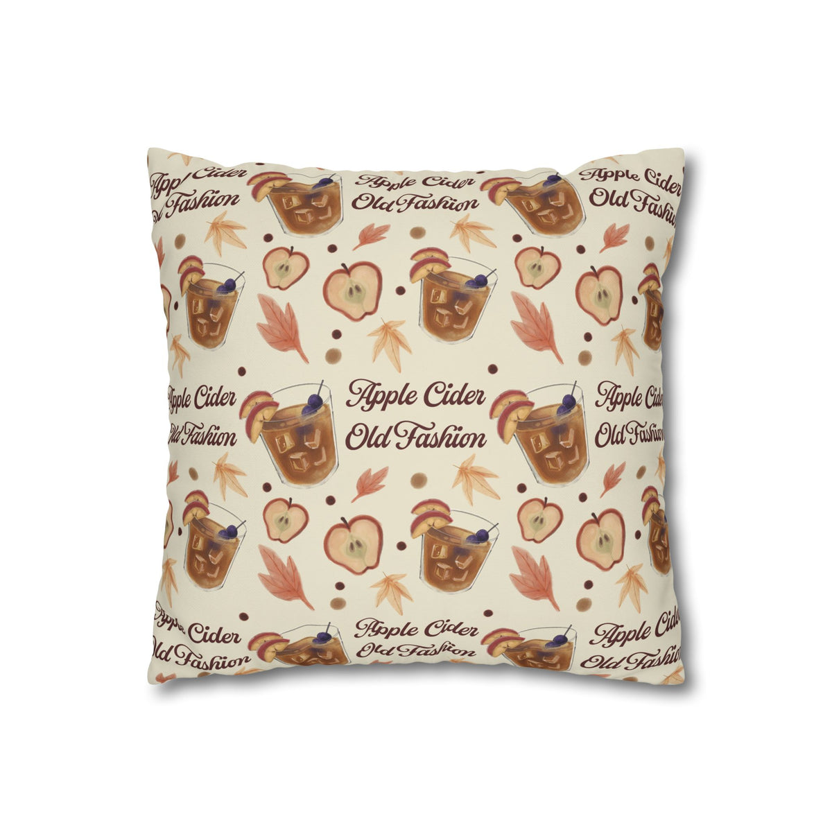 Apple Cider Old Fashion Pillowcase — Beige Apple Cider Collection Inspired Design