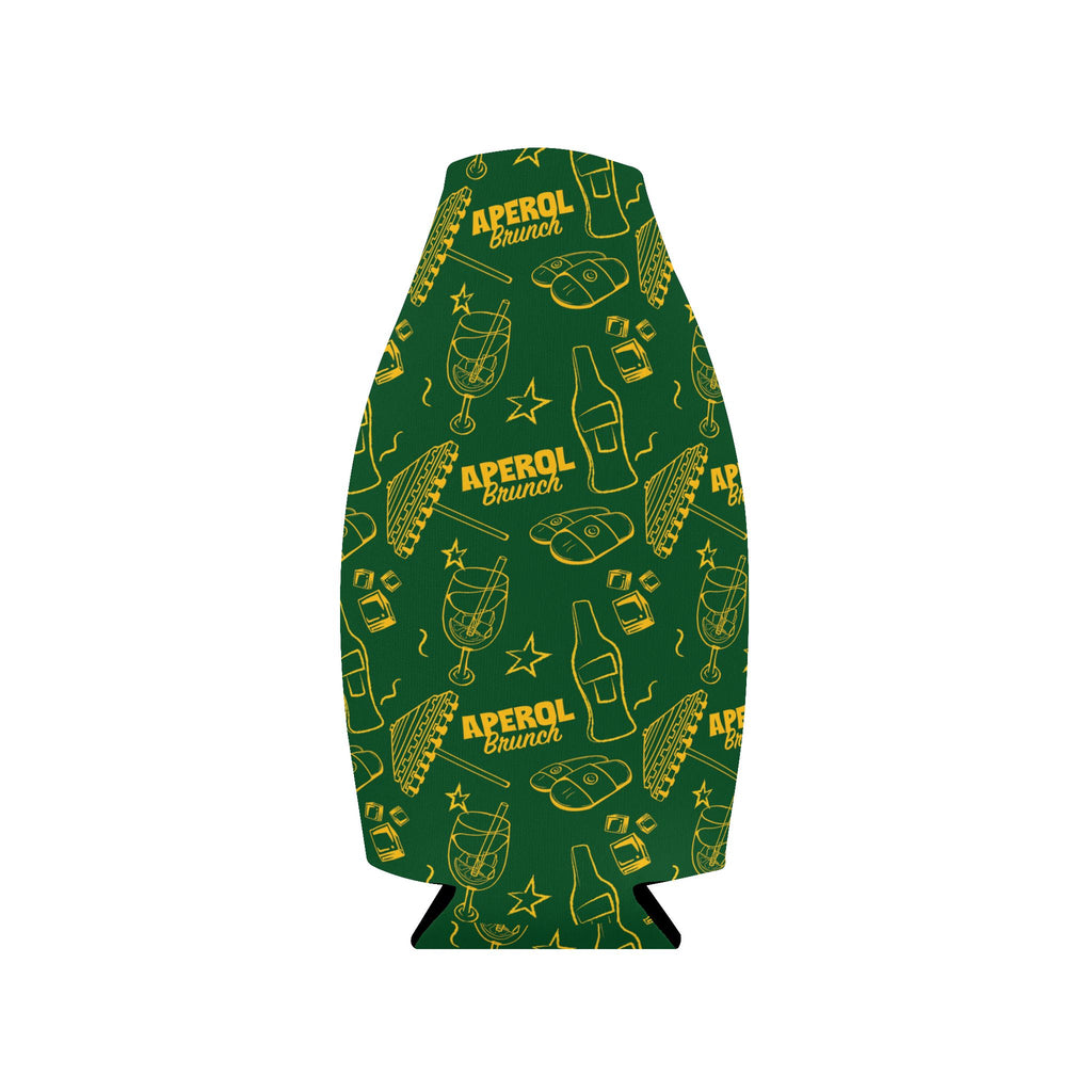 Aperol Brunch Zip-Up Bottle Cooler Sleeve — Green Brunch Collection Inspired Design