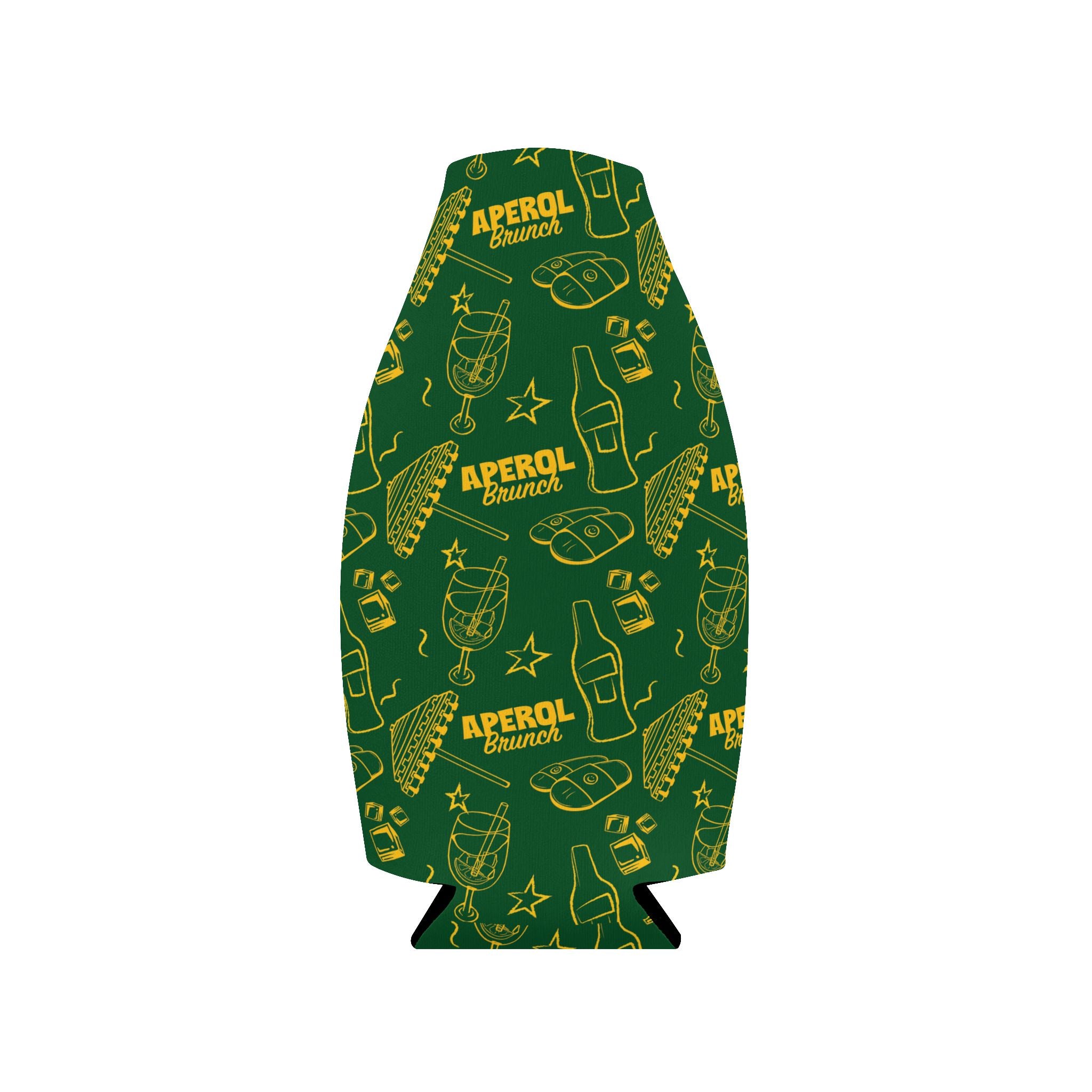 Aperol Brunch Zip-Up Bottle Cooler Sleeve — Green Brunch Collection Inspired Design