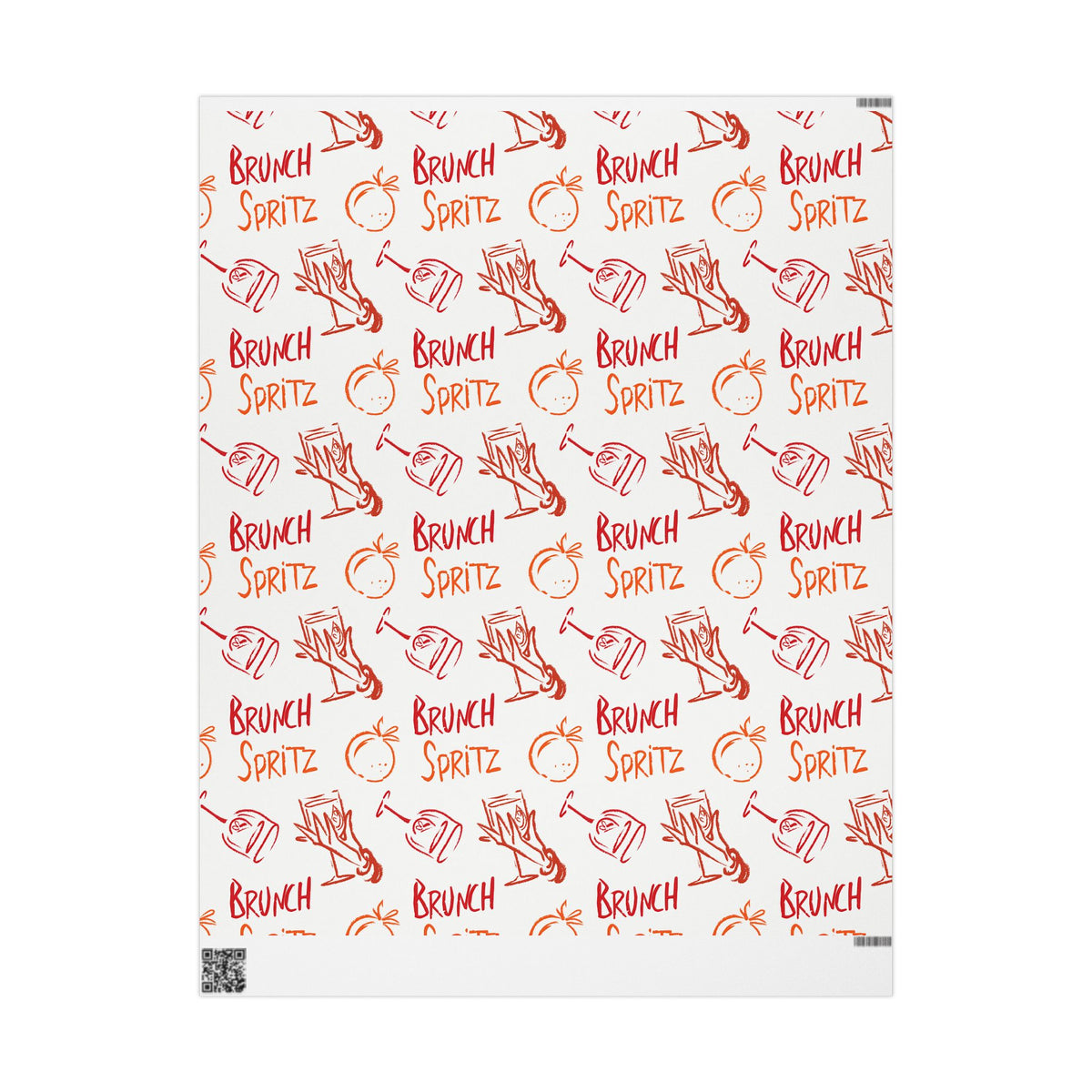 Brunch Spritz Peel Wrapping Paper Roll — White Brunch Collection Inspired Design