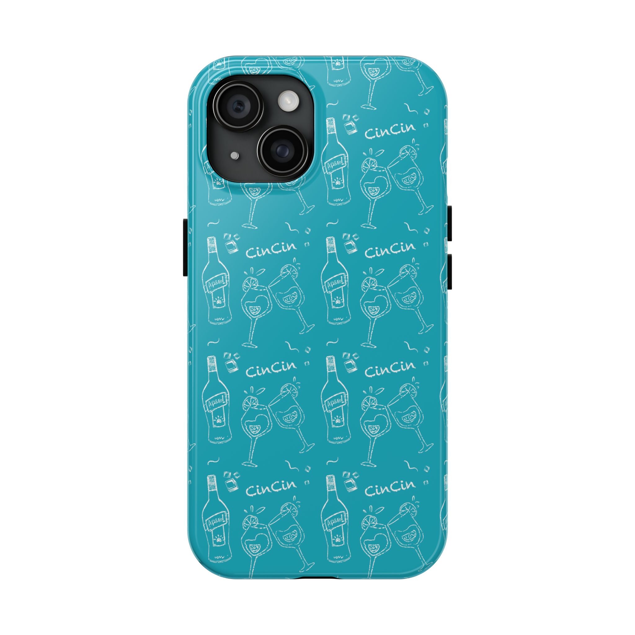 Cin Cin Spritz Tough Phone Case — Turquoise CinCin Brunch Collection Inspired Design