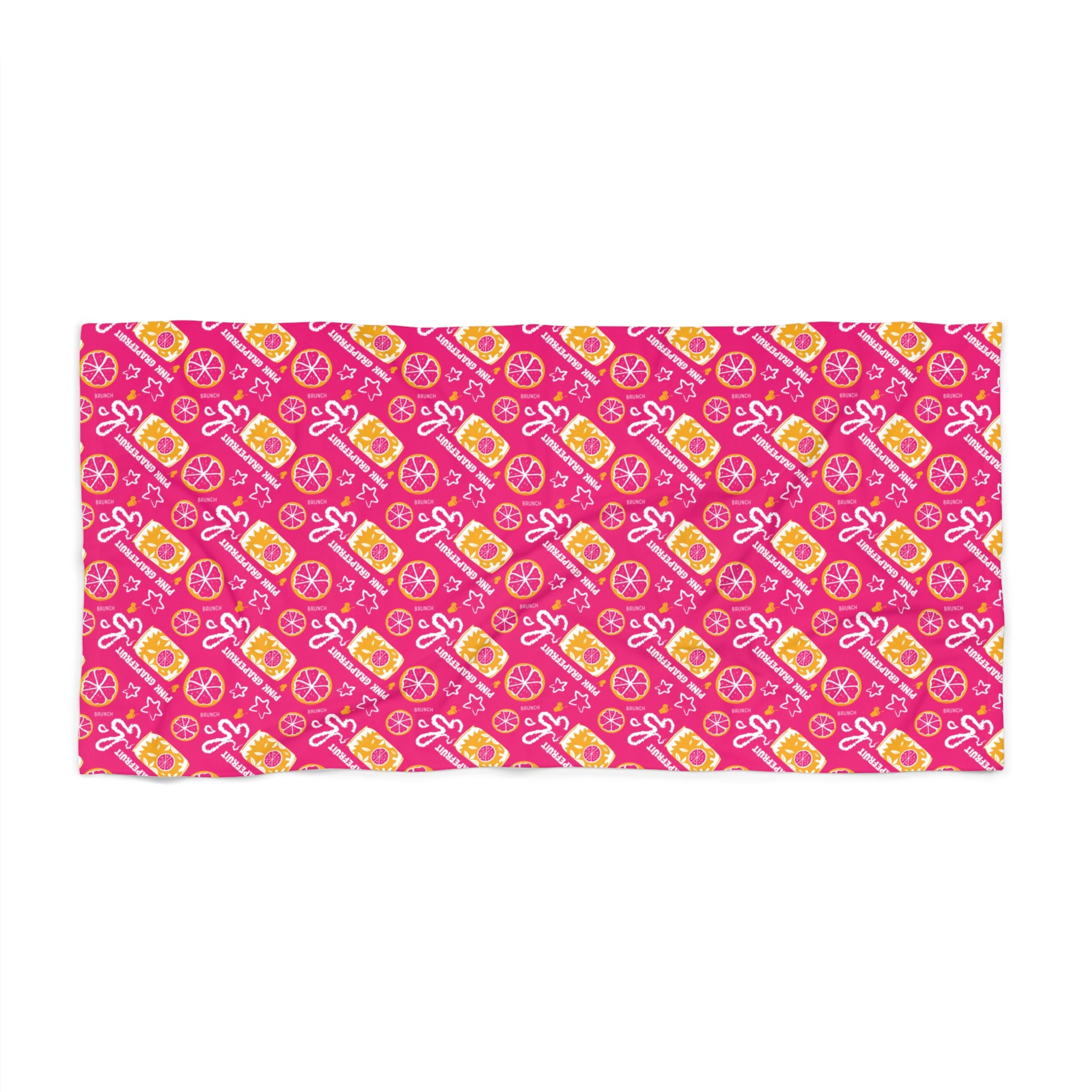 Pink Grapefruit Brunch Beach Towel – Aperol Inspired Summer Towel