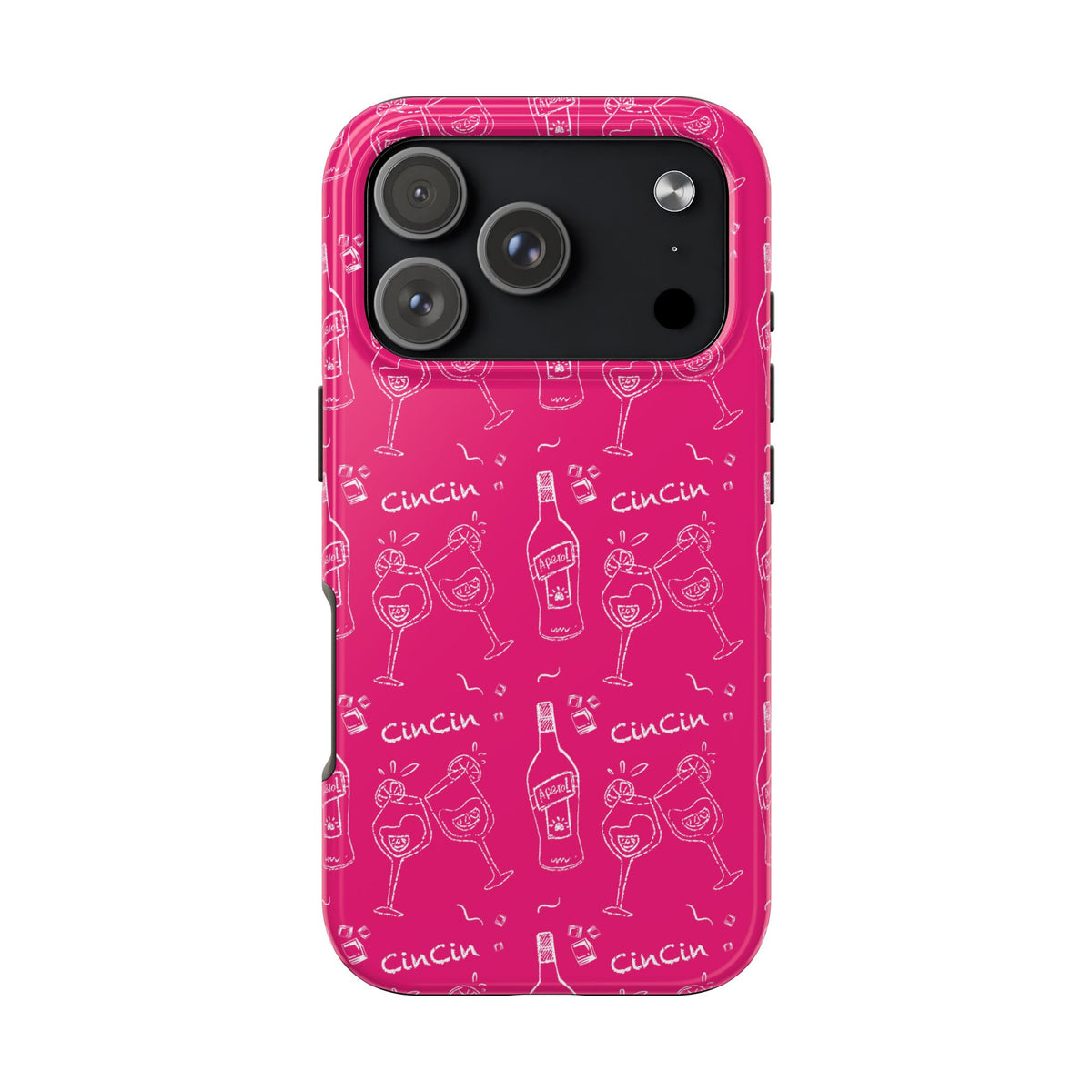 Cin Cin Spritz Tough Phone Case — Magenta Citrus Cocktail Pattern
