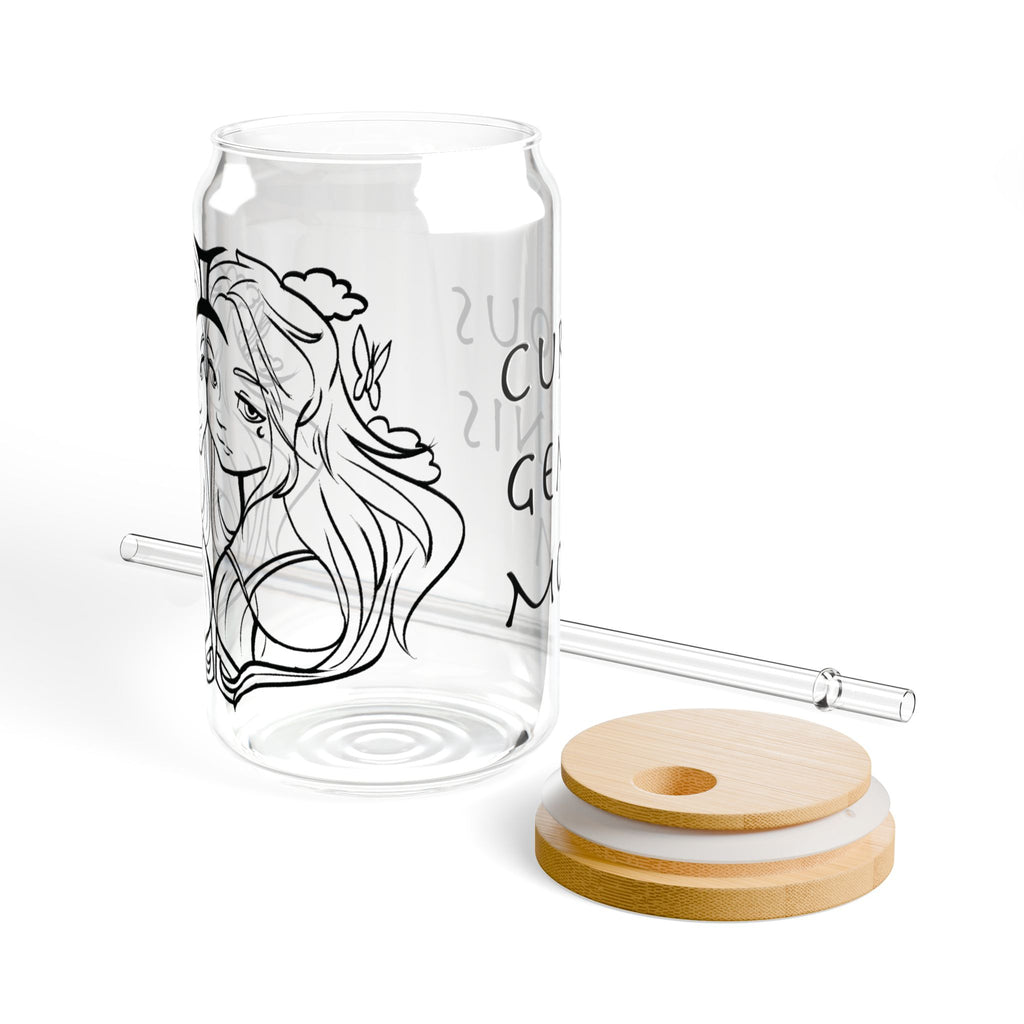 Gemini Mom Gift – 16oz Zodiac Sipper Glass for Mom | Astrology Glass Cup