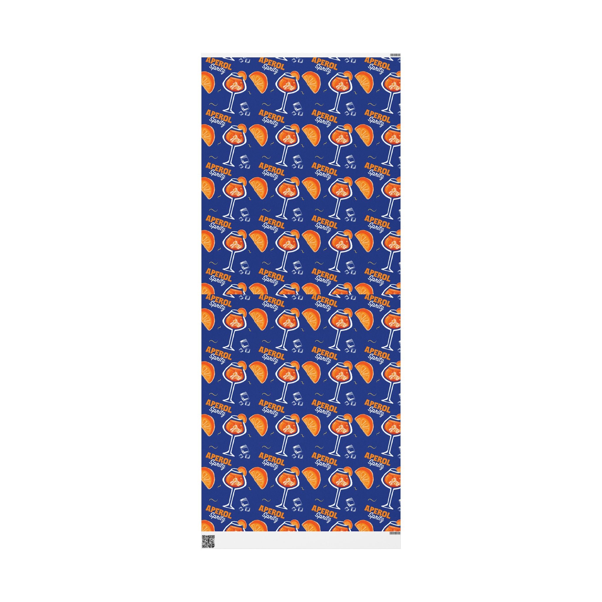 Aperol Spritz Peel Wrapping Paper Roll — Blue Spritz Collection Inspired Design