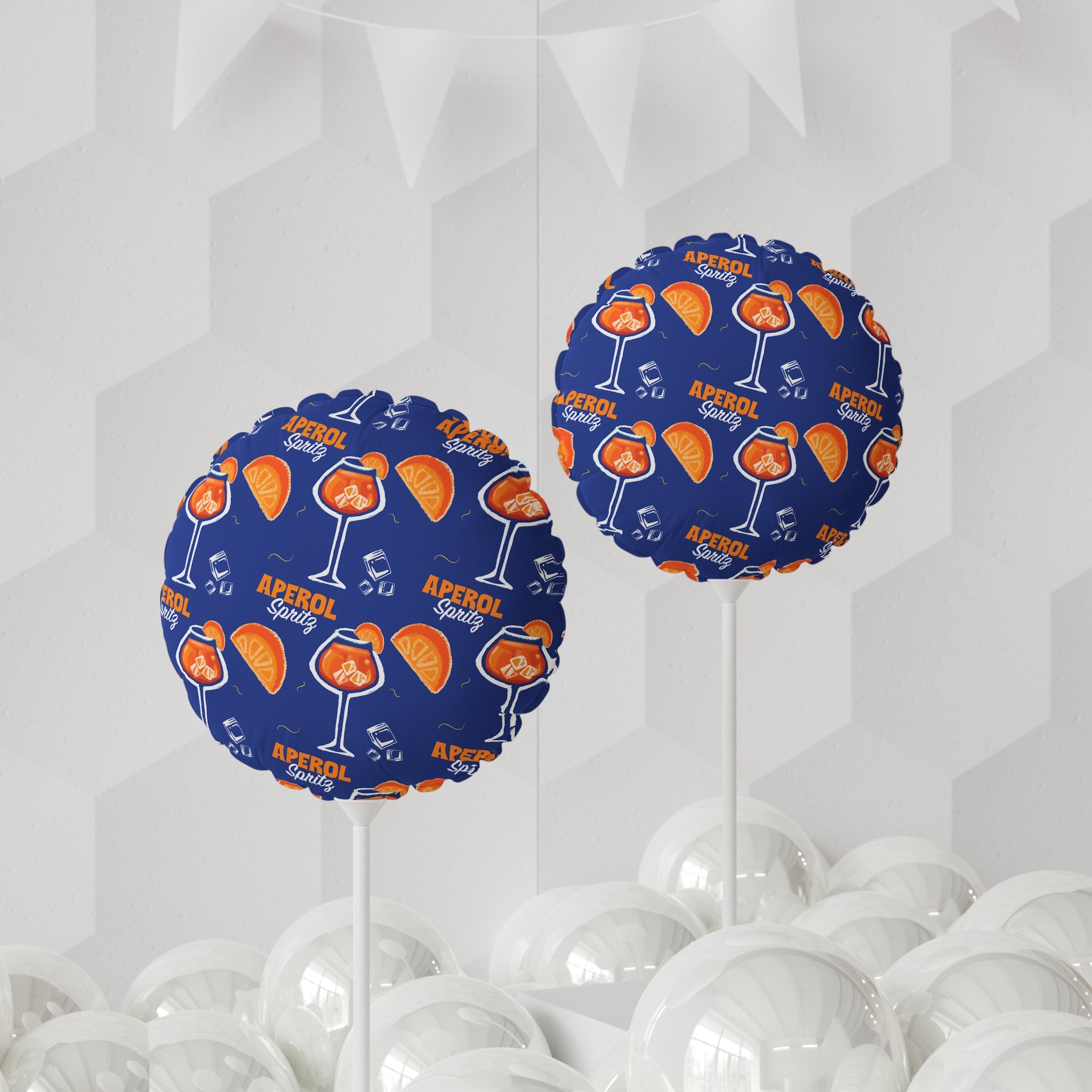 Aperol Spritz 11" Foil Balloon — Blue Spritz Collection Inspired Design