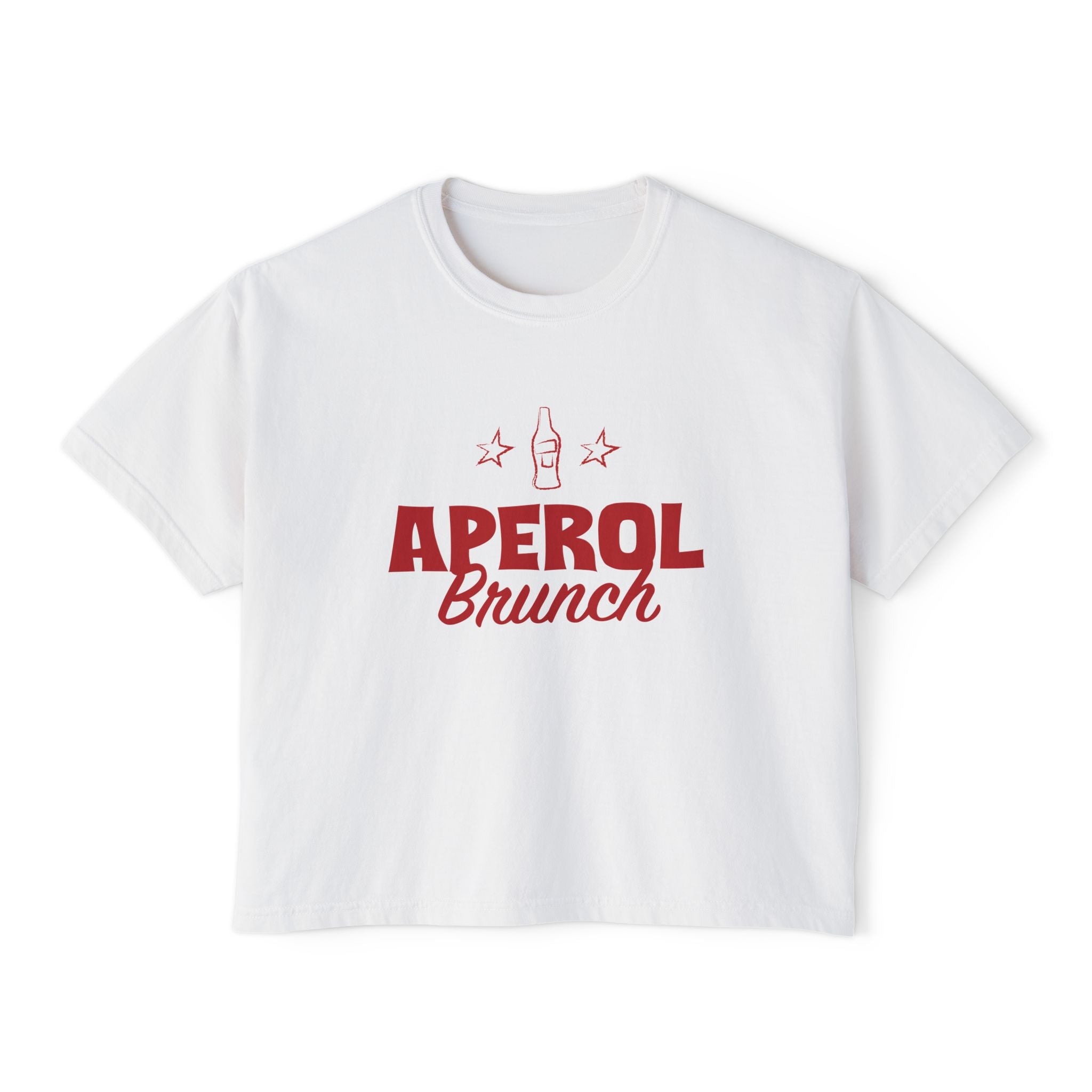 Aperol Brunch Women's Boxy Tee — Red Aperol Inspired Shirt