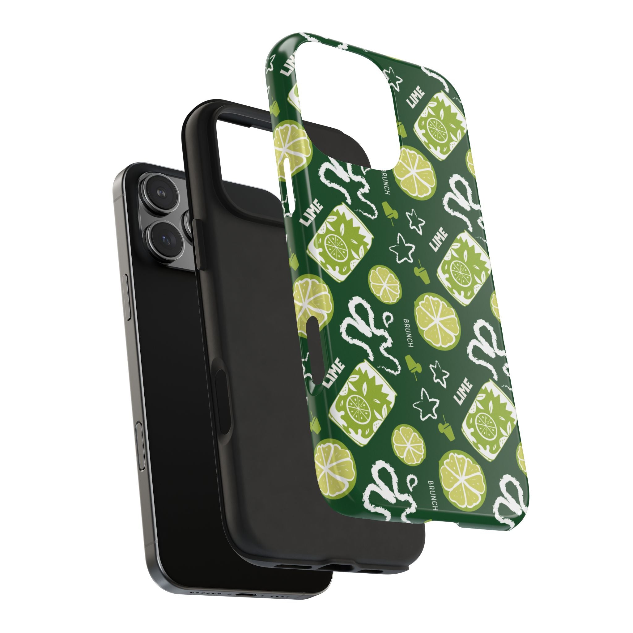 Lime Brunch Fruit Collection Tough Phone Case — Green Aperol Inspired Design