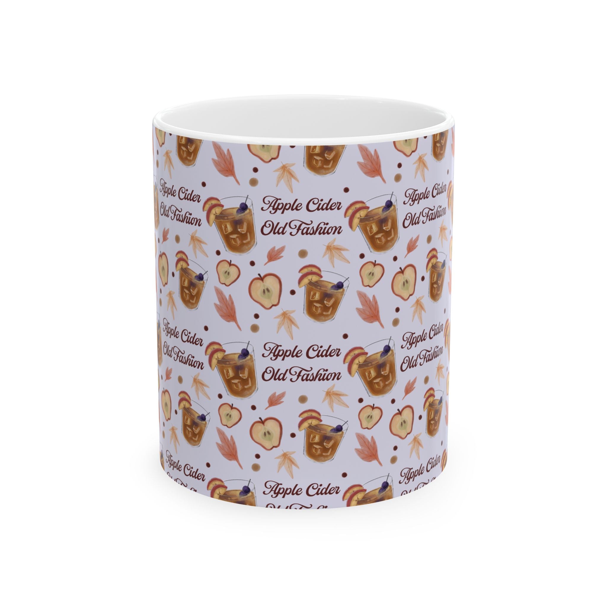 Apple Cider Old Fashioned 11oz Coffee Mug — Light Violet Apple Cider Collection Inspired Design