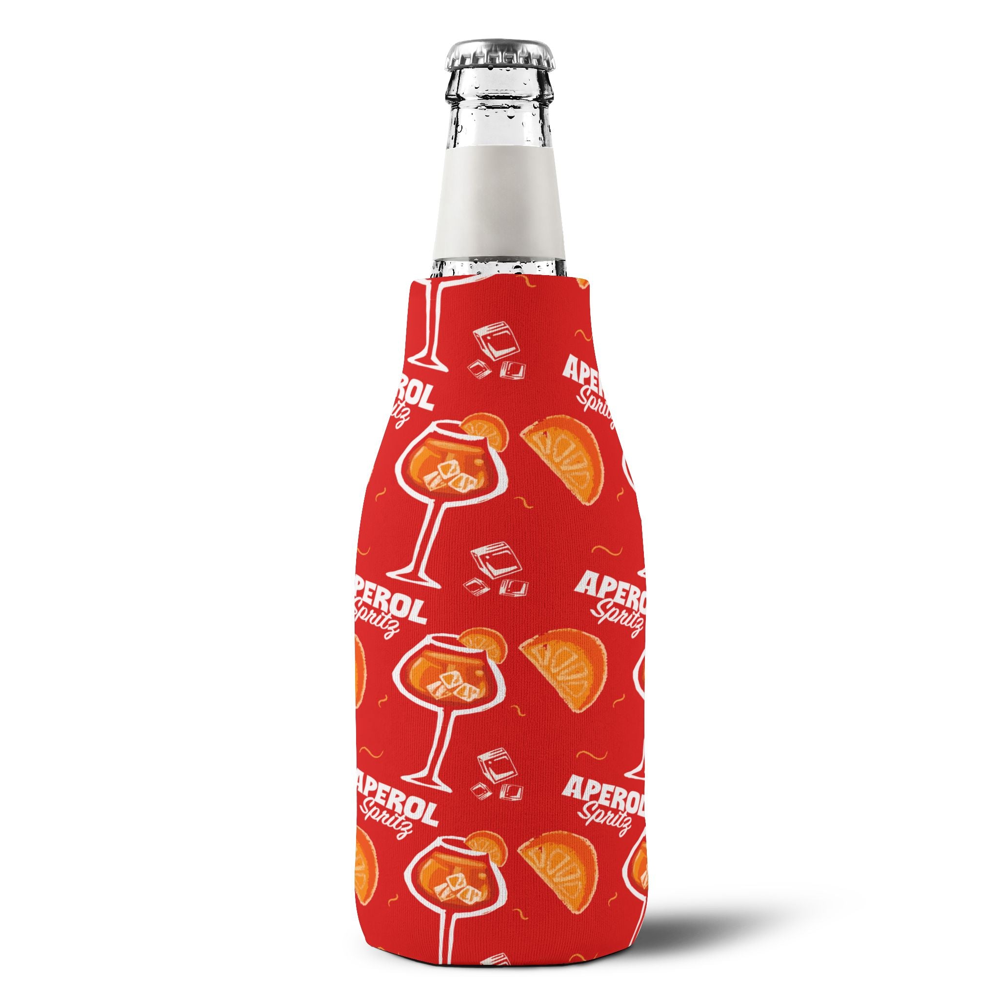 Aperol Spritz Zip-Up Bottle Cooler Sleeve — Aperol Red Collection Inspired Design