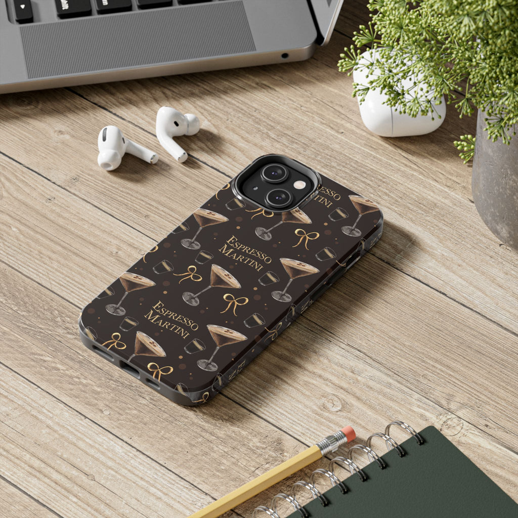 Espresso Martini Tough Phone Case — Dark Brown Espresso Collection Inspired Design
